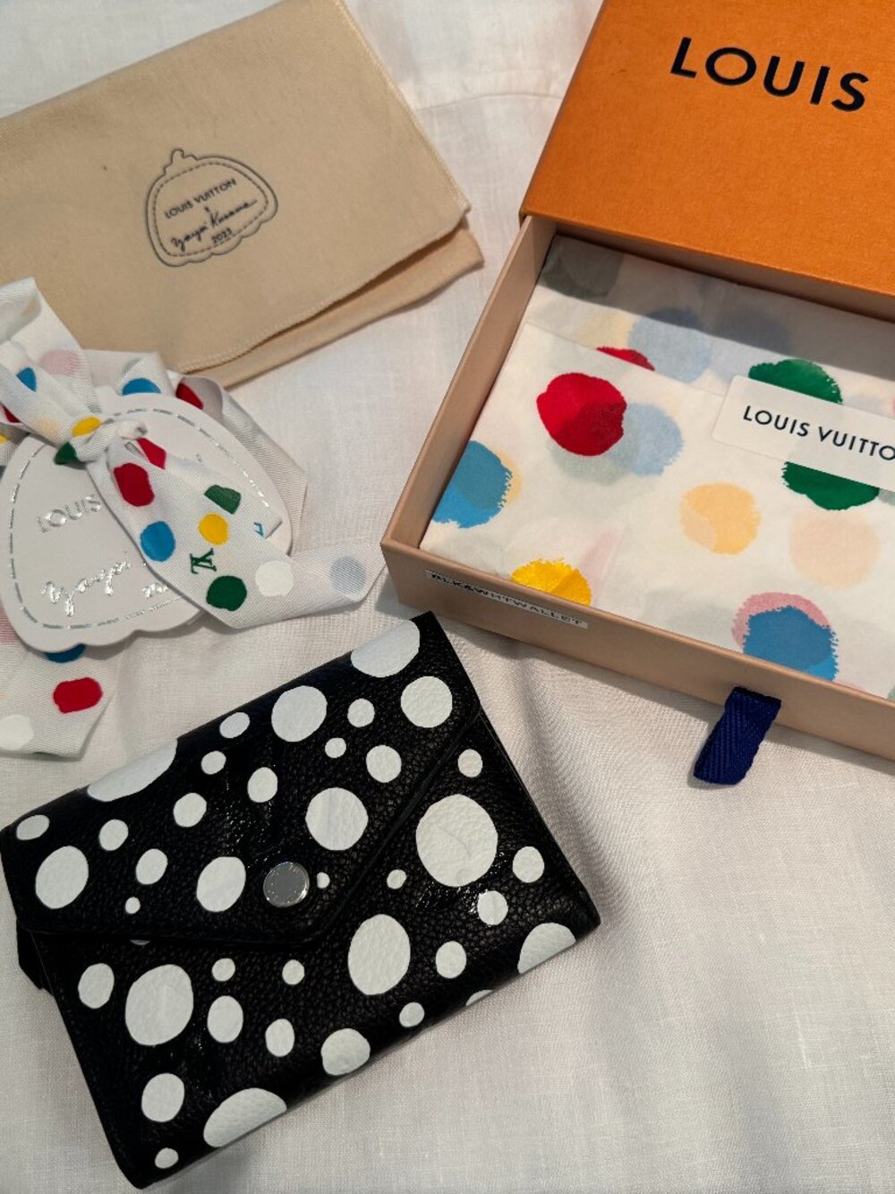 Louis Vuitton x Yayoi Kusama 2023 Victorine Wallet Black White Empreinte Full Se